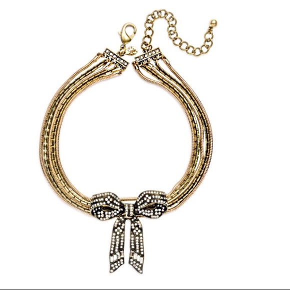 sequin-nyc Jewelry - Sequin-NYC Bow Statement Choker Necklace sequin-nyc Jewelry - Sequin-NYC Bow Statement Choker Necklace